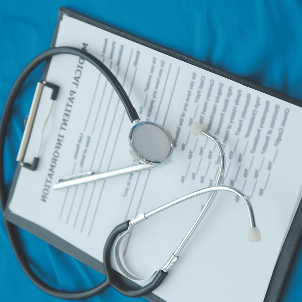 In a hospital setting, the presence of a doctor's physician book and stethoscope carries with it an air of professionalism and dedication to patient care.